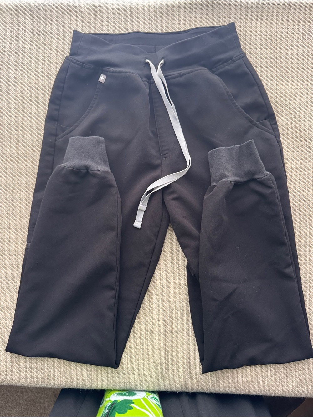 Figs Men's Black Joggers with Contrast Drawstring